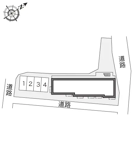 ★手数料０円★府中市住吉町　月極駐車場（LP）